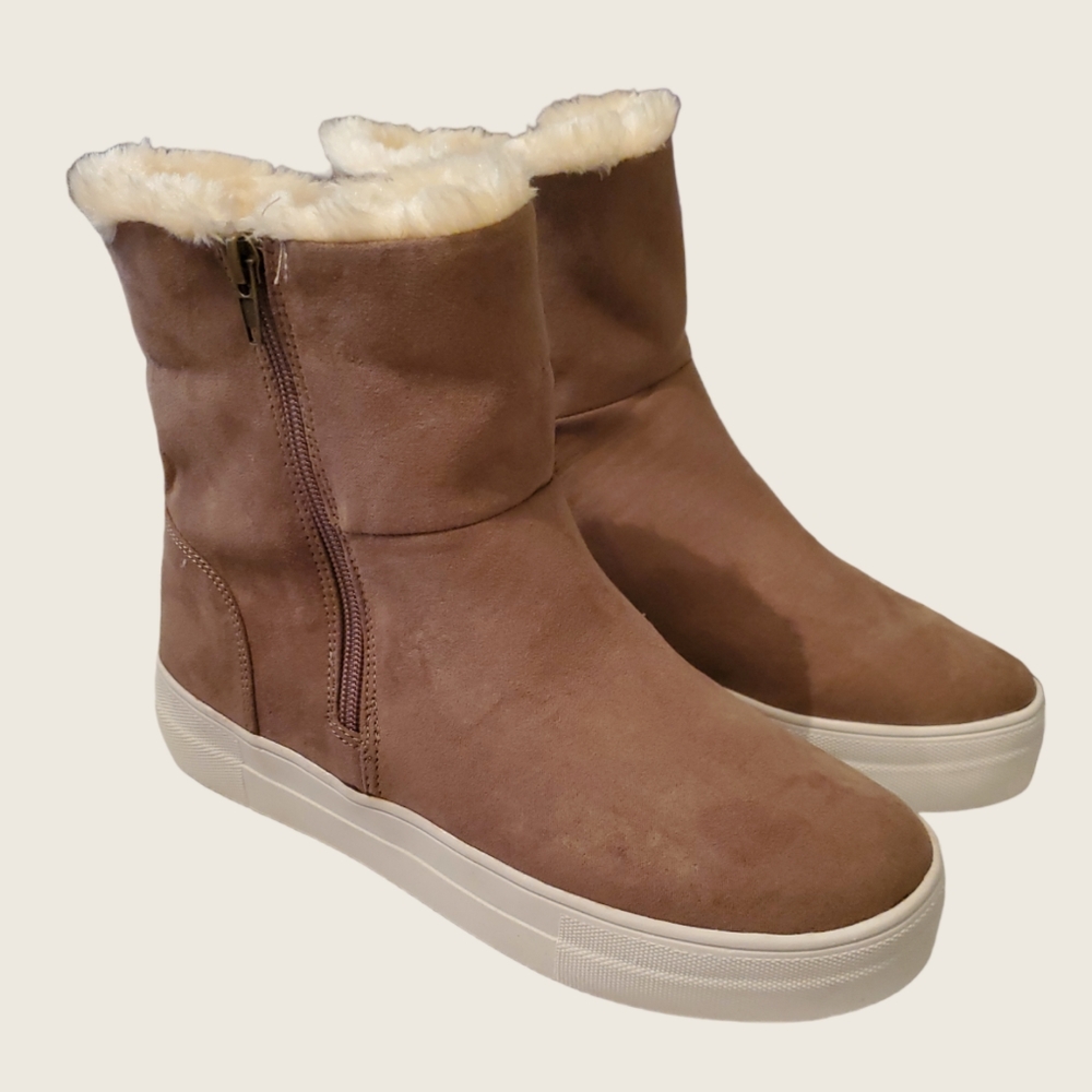 MIA Marion Fur Lined Ankle Boots Sneakers Size 7